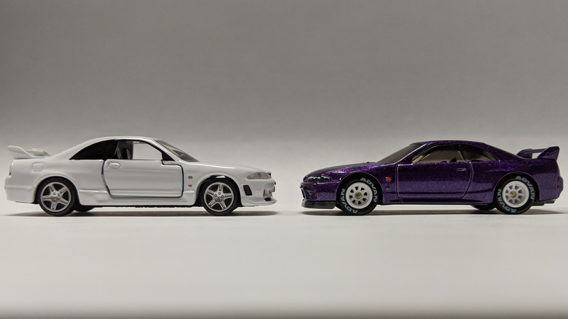 Tomica Premium R33 and wheel swap Hot Wheels mainline R32